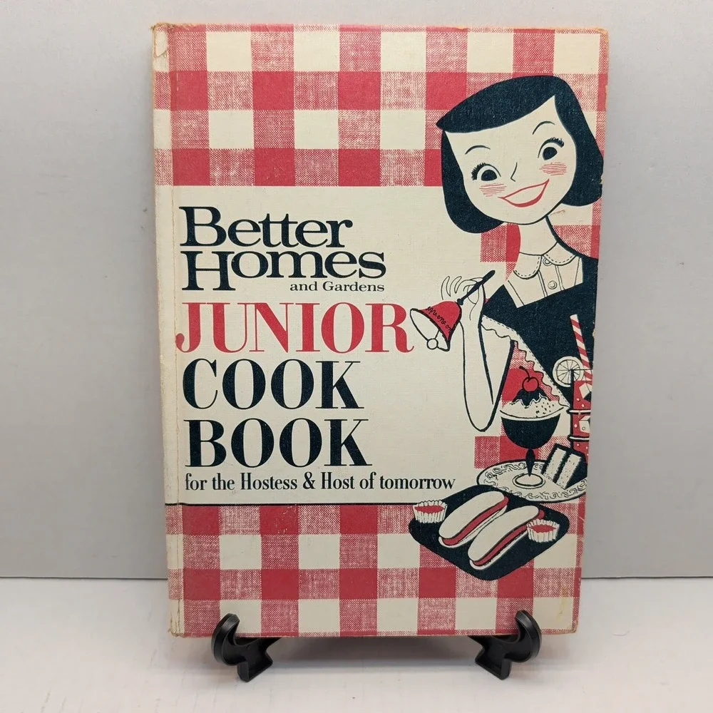 Vintage 1963 Better Homes and Gardens Junior Cook Book Meredith Press Gingham